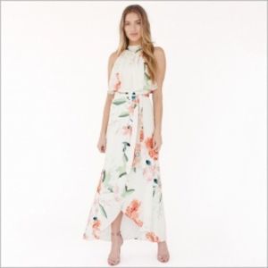 Plum Pretty Sugar Halter Floral maxi Dress